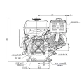 HondaGX200 UT2QX4OH belső égésű motor, 20 l/perc szállítású, 1-es csoportba tartozó hidraulikus szivattyúval