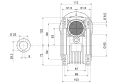 Villanymotoro csigahajtóműve HMRV 60, 1:60, IEC80, háromfázisú 380V, 0,55kW, típus: B35
