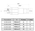 Hidraulikus gyorscsatlakozó, sík dugó, olajveszteség nélküli. Külső menettel. Menetméret: választható