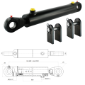 Kettős működésű hidraulikus munkahenger 63/36, hossz: 870mm lökethossz: 630mm rögzítőkonzollal