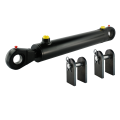 Kettős működésű hidraulikus munkahenger 63/36, hossz: 870mm lökethossz: 630mm rögzítőkonzollal