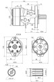 Hidraulikus motor BMR folyadékszállítás: 200cm3/ford. fordulatszám: 300ford./perc tengely: SAE 6B 1"