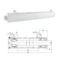 Kettős működésű hidraulikus munkahenger 63/36, lökethossz: 400mm, rögzítés nélküli