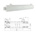 Kettős működésű hidraulikus munkahenger 80/45, lökethossz: 400mm, rögzítés nélküli