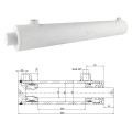 Kettős működésű hidraulikus munkahenger 80/45, lökethossz: 500mm, rögzítés nélküli
