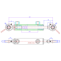 Kettős működésű hidraulikus munkahenger 25/16, hossz: 367mm lökethossz: 200mm rögzítőkonzollal