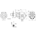 3. csoportba tartozó hidraulikus fogaskerekes szivattyú, kétirányú, űrtartalom: 80 cm3/ford, TLT-csatlakozóval zárómechanizmussal