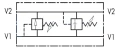 Kettős nyomáshatároló szelep VAU, menetek: 3/8" átfolyás: 45L/perc nyomás: 50-250 bar