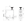 Hidraulikus áramlásszabályozó szelep VRFC3, menetek: 3/4", átfolyás: 120L/perc