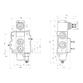 1-szekciós kettős működésű hidraulikus elosztó 40L - HT24