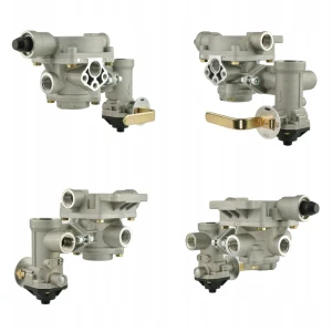 HZS-4 pótkocsi fékszelep és fékerőszabályzó, 3 fokozatú, 1-körös és 2-körös pneumatikus rendszerekhez 