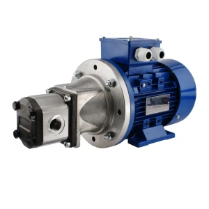 Villanymotoro hidraulikus fogaskerekes szivattyúval, háromfázisú 380V, 3kW, 15 l/perc, maximális nyomás: 110 bar     