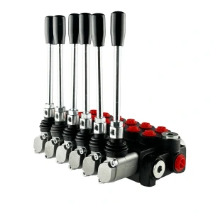 6-szekciós kettős működésű hidraulikus elosztó 40L - HT24