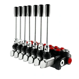 7-szekciós kettős működésű hidraulikus elosztó 40L - HT24