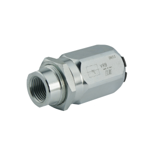 VRB hordós szelep állítható fojtószeleppel kétoldalon, menetekkel: 3/4”, térfogatáram: 110L/perc, maximális nyomás: 300bar