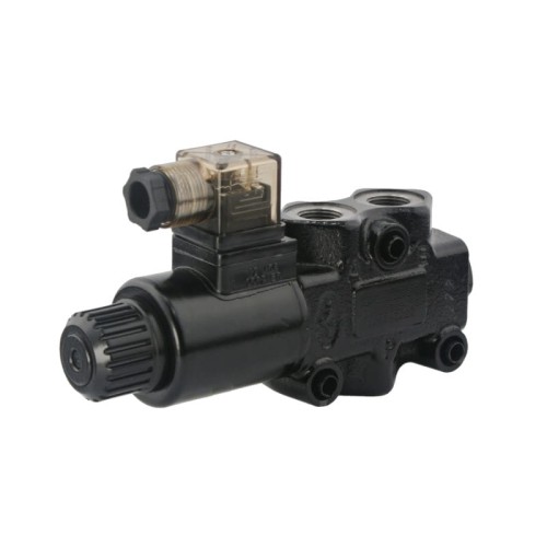 Elektromos működtetésű hidraulikus háromutas 3/2-es szelep menetek: 3/8” feszültség: 24V átáramlás: 60L / perc maximális nyomás: 315bar