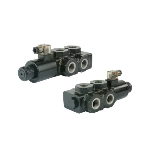 Elektromos szelep hidraulikus elválasztó 6/2 140L/min, elektromosan vezérelt 24V (rakodóhoz)