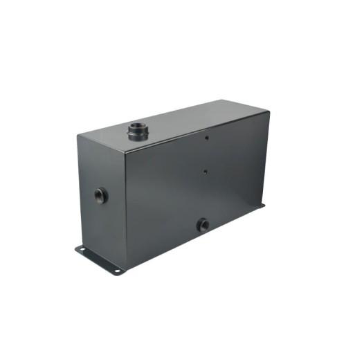 Univerzális négyszögletes 12 liter űrtartalmú fém hidraulikaolaj tartály, alulsó rögzítés