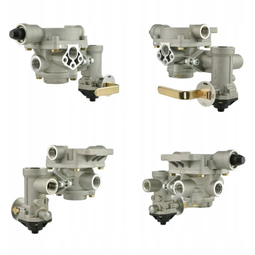 HZS-4 pótkocsi fékszelep és fékerőszabályzó, 3 fokozatú, 1-körös és 2-körös pneumatikus rendszerekhez