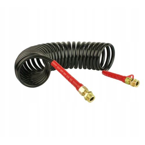 Spirális pneumatikus cső, fekete M22x1,5, Hosszúság 6m