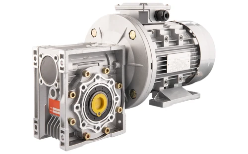 Villanymotoro csigahajtóműve HMRV 63, 1:20, IEC90, háromfázisú 380V, 1,1kW, típus: B35