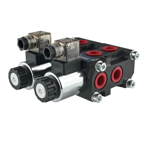 Elektromos szelep hidraulikus elválasztó 8/2 50L/min, elektromosan vezérelt 24V (rakodóhoz) - HT24