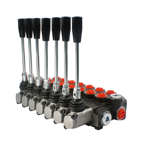 7-szekciós kettős működésű hidraulikus elosztó 40L