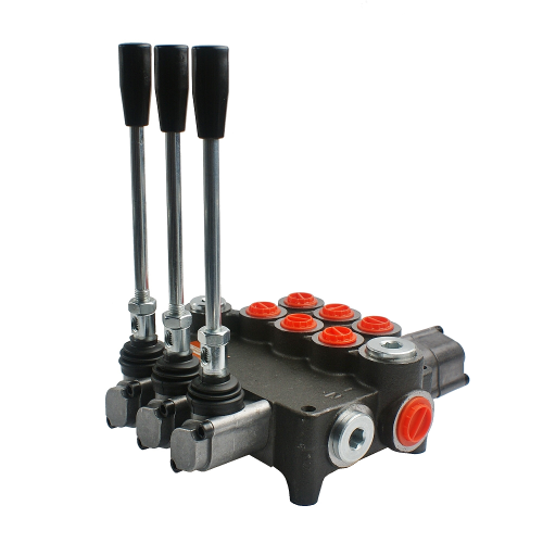 3-szekciós hidraulikus elosztó 80L 2x kettős működésű 1x úszó szekció