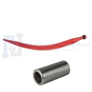 Homlokrakodó tüske, ívelt. Hossz 680 mm-es 680 mm-es. Hegesztőhüvely a készletben