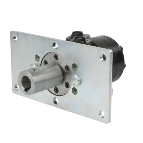 Hidraulikus motor BMR folyadékszállítás: 100cm3/ford. fordulatszám: 600ford./perc tengely: 25mm rögzítőkonzollal valamint tengelyre szerelt hüvellyel