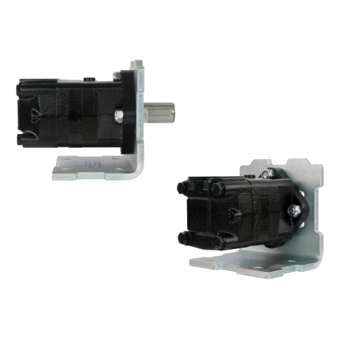 SMS Hidraulikus motor, folyadékszállítás: 80cm3/ford. fordulatszám: 800ford./perc tengely: 32mm. Sarok szerelőlemez