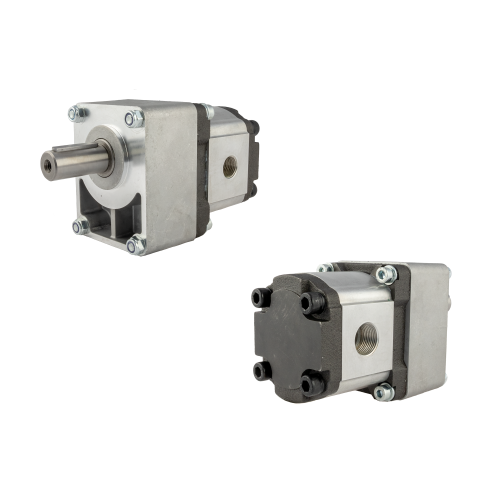 2. csoportba tartozó hidraulikus fogaskerekes szivattyú, bal irányú, űrtartalom: 6cm3/ford., teljesítmény (1500ford/perc): 9L/perc, csapágykarimával ellátva