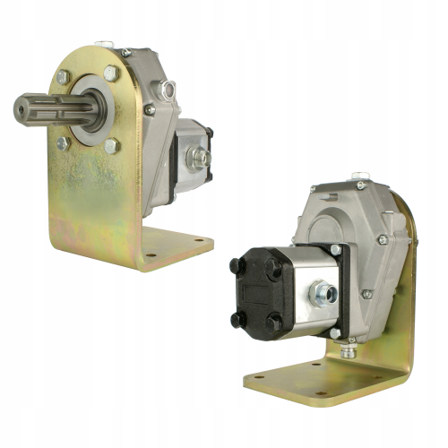 Hajtómű TLT-tengellyel, hajtóműház rögzítő konzollal és hidraulikus szivattyúval 22cc, csoprot 2, 45L/perc teljesítmény. Kisebb hajtómű