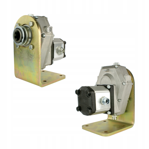 Hajtómű, hajtóműház rögzítő konzollal és hidraulikus szivattyúval 26cc, csoprot 2, 53L/perc teljesítmény. Kisebb hajtómű