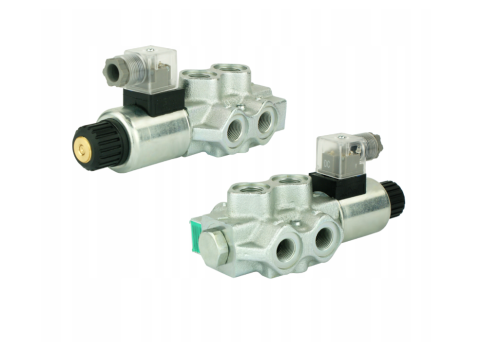 Elektromos szelep hidraulikus elválasztó WALVOIL 6/2 60L/min, elektromosan vezérelt 24V (rakodóhoz)