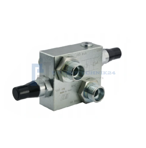 Kettős nyomáshatároló szelep VAU OM, menetek: 1/2" átfolyás: 60L/perc nyomás: 50-200 bar