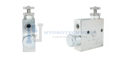 Hidraulikus áramlásszabályozó szelep RFP3, menetek: 3/8", átfolyás: 60L/perc