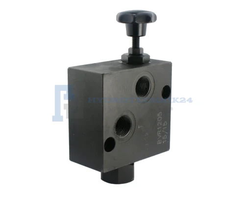 Hidraulikus áramlásszabályozó szelep hidraulikus motorhoz BVR1205 , menetek: 1/2", átfolyás: 90L/perc