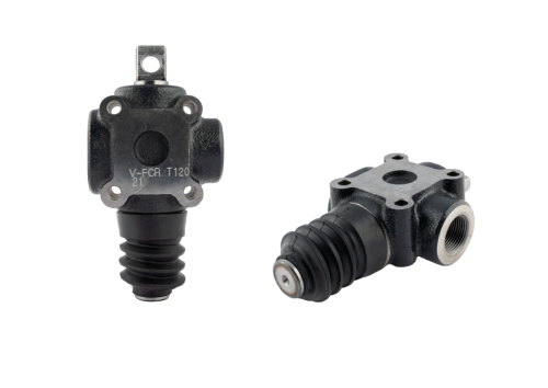 Húzott végszelep „végálláskapcsoló” alaphelyzetben zárt V-FCR 2T menetek: 3/4” térfogatáram: 120L maximális nyomás: 350bar