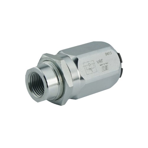 VRF hordós szelep állítható fojtószeleppel egyoldalon, menetekkel: 1/4”, térfogatáram: 20L / perc, maximális nyomás: 300bar