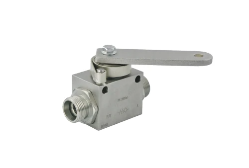 Gömbcsap, irányváltó-elzáró. Menetek: M18x1.5 Átfolyás: 50L/perc Max nyomás: 400 bar