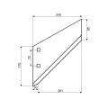 Bal nehézkultivátor kapa szárny 240mm
