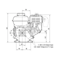 Honda GX120 UT3QX4OH belső égésű motor, 8,82 l/perc szállítású, 1-es csoportba tartozó hidraulikus szivattyúval