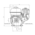 Honda GX160 UT2SX40H belső égésű motor, 11 l/perc szállítású, 1-es csoportba tartozó hidraulikus szivattyúval