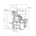 Honda GX160 UT2SX40H belső égésű motor, 11 l/perc szállítású, 1-es csoportba tartozó hidraulikus szivattyúval