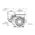 Honda GX160 UT2SX40H belső égésű motor, 13,7 l/perc szállítású, 1-es csoportba tartozó hidraulikus szivattyúval