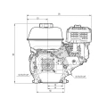 HondaGX200 UT2QX4OH belső égésű motor, 20 l/perc szállítású, 1-es csoportba tartozó hidraulikus szivattyúval