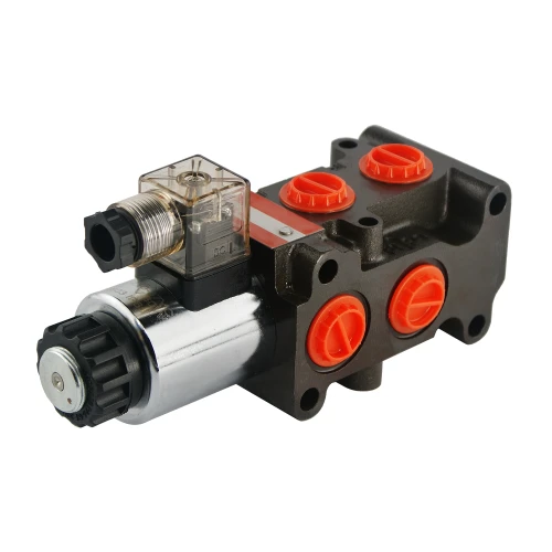 Elektromos szelep hidraulikus elválasztó 6/2 50L/min, elektromosan vezérelt 24V (rakodóhoz)