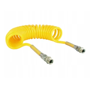 Spirális pneumatikus cső, sárga M22x1,5, Hosszúság 7,5m  