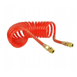 Spirális pneumatikus cső, piros M22x1,5, Hosszúság 5,5m